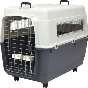 XXL Rolling Plastic Wire Dog Crate
